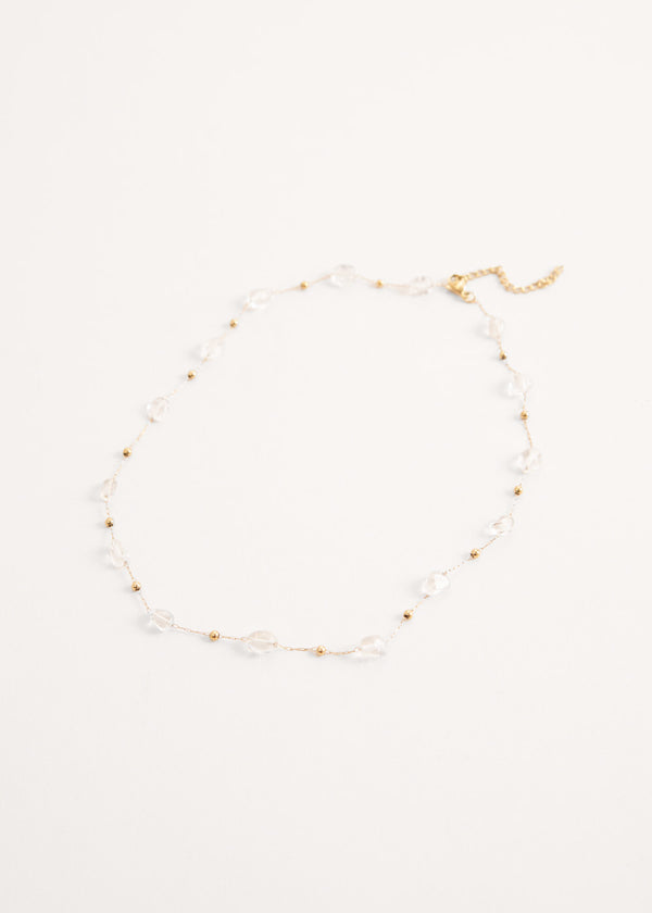 Short chain crystal necklace