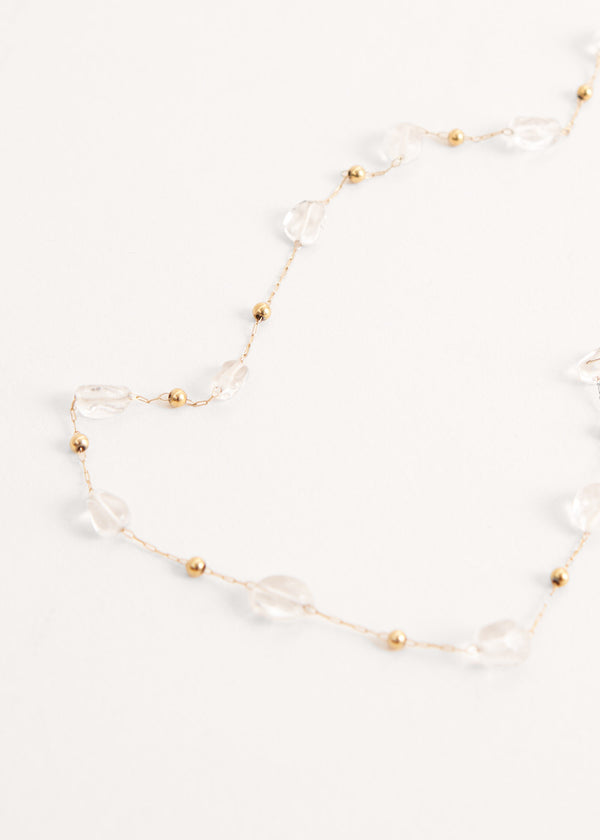Short chain crystal necklace