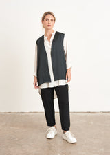 Dark blue satin waistcoat