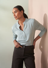 CANDICE TOP - DUSKY BLUE