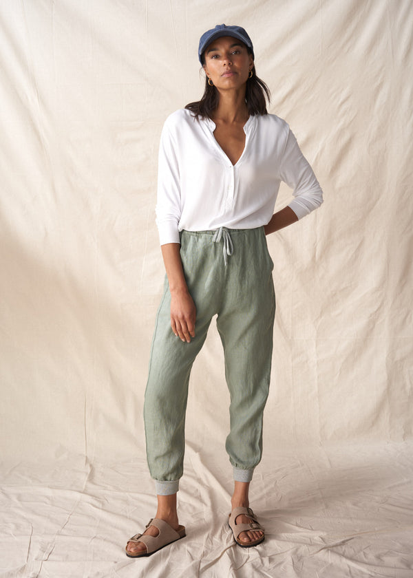 Long sleeve white top with button detail