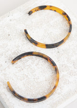 Large tortoiseshell hoop earrings
