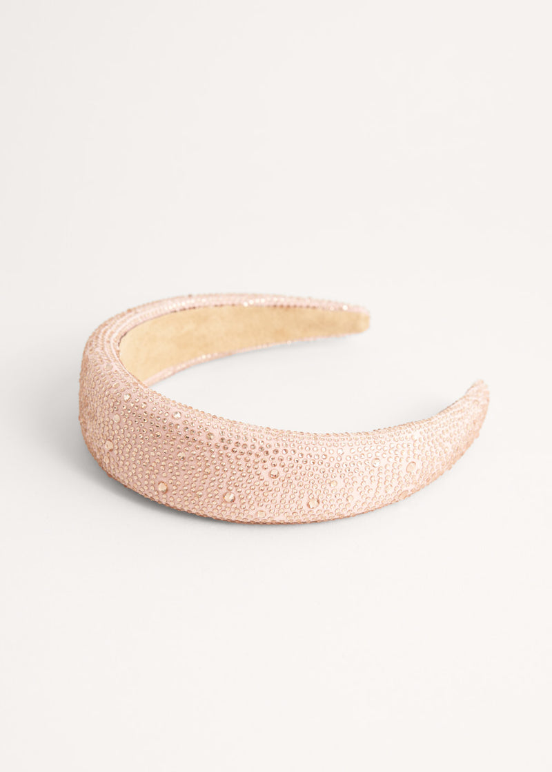 Pale pink crystal embellished headband