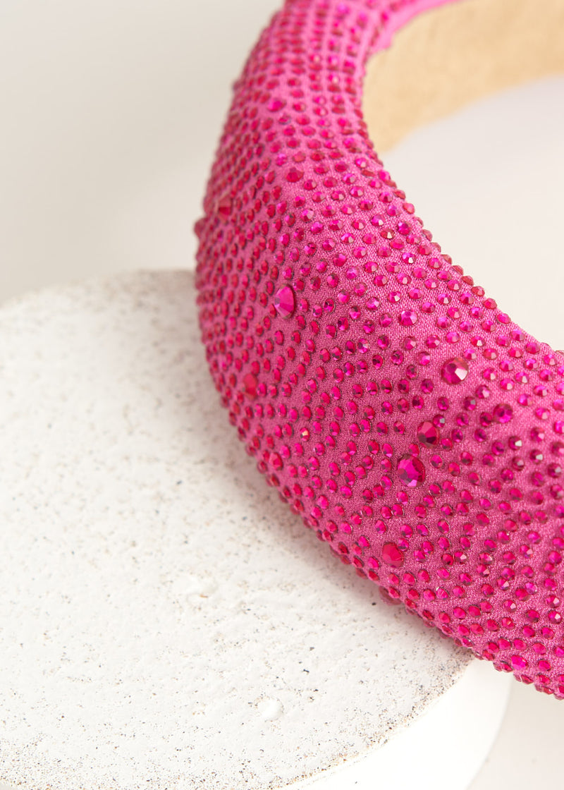 Barbie Pink crystal embellished headband