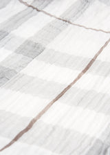 Soft grey checked scarf