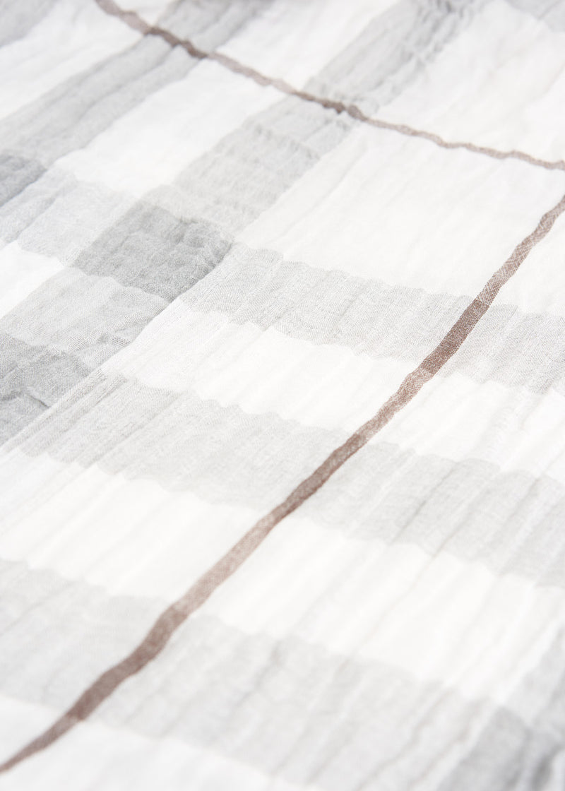 Soft grey checked scarf