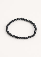 Black crystal bead bracelet