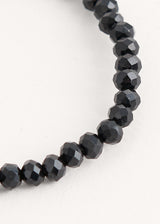 Black crystal bead bracelet
