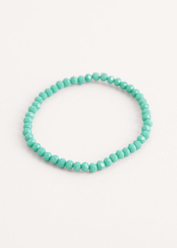 Green crystal bead bracelet