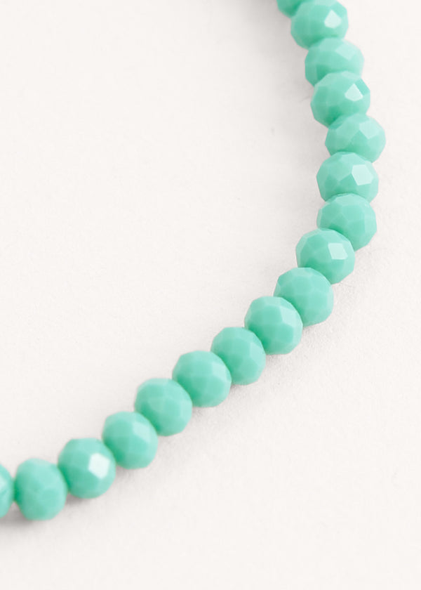 Green crystal bead bracelet