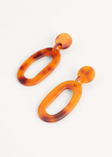 Orange resin earrings