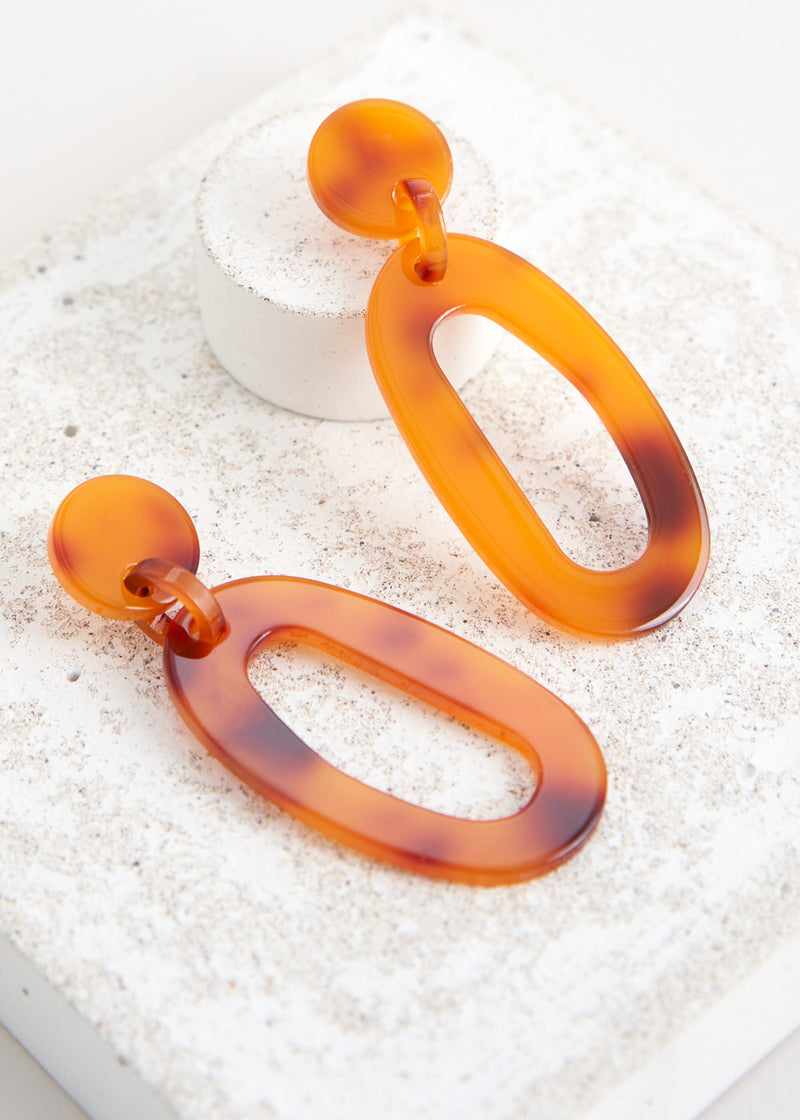 Orange hotsell resin earrings