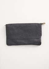Black metallic clutch bag