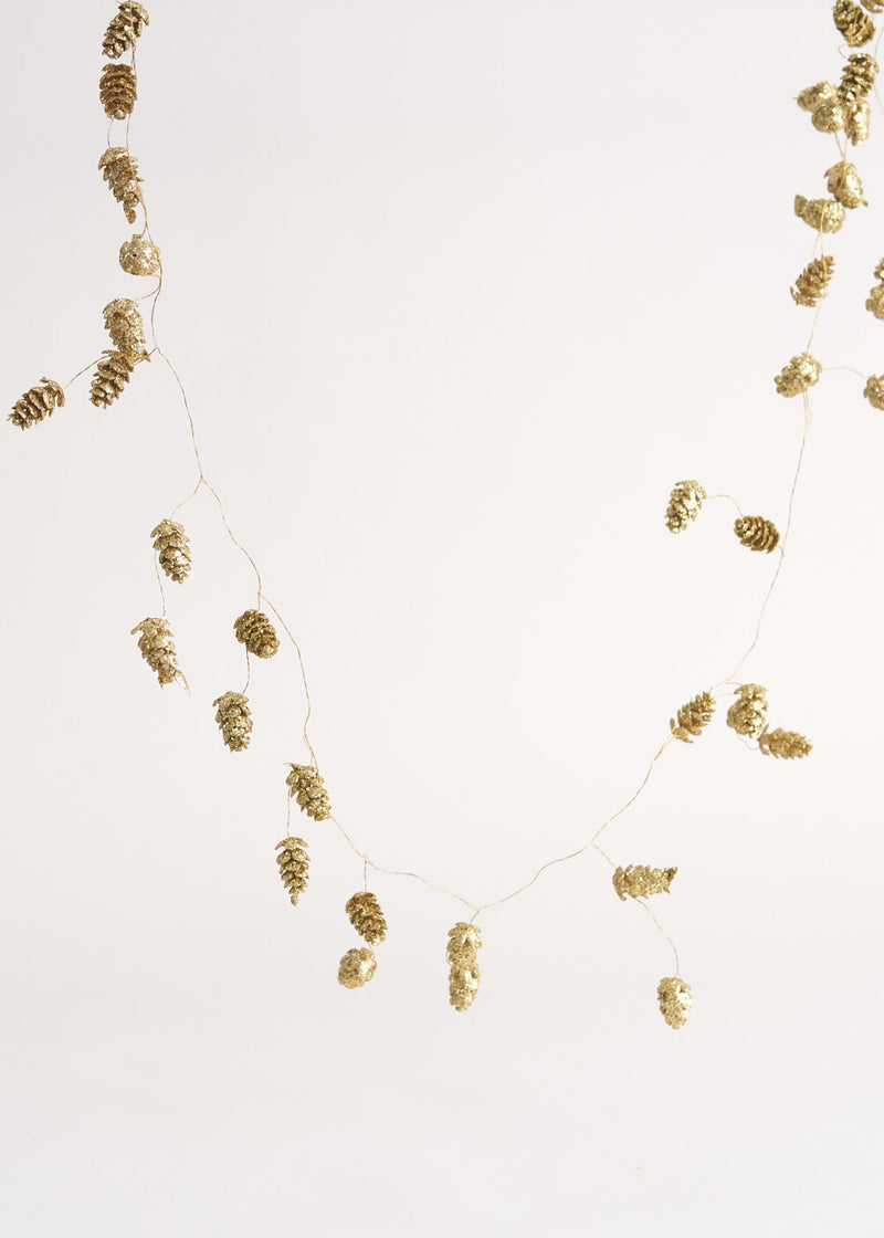 GLITTER CONE GARLAND - GOLD