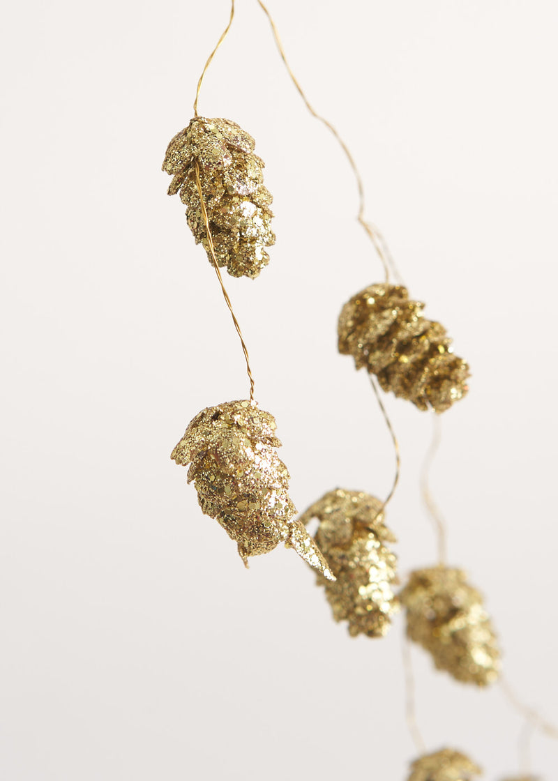 GLITTER CONE GARLAND - GOLD