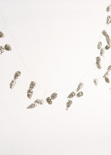 Silver glitter cone garland