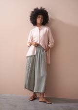 Wide leg striped floaty trousers