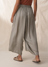 Wide leg striped floaty trousers