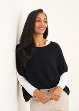 Black fine knit sweater