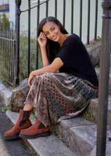 HANNAH HIGH TOP CHELSEA BOOT - RUST