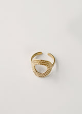 Gold oval ring