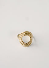 Gold oval ring