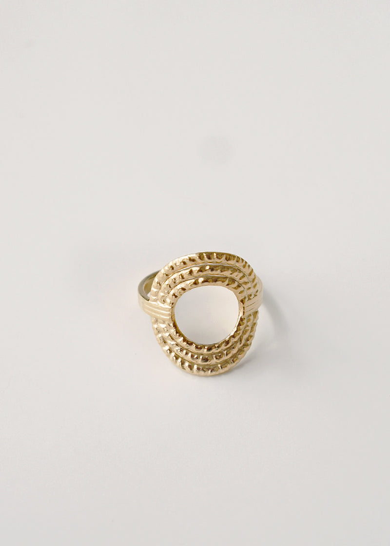 Gold oval ring