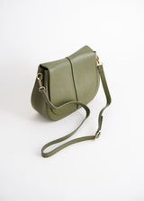 Khaki leather handbag