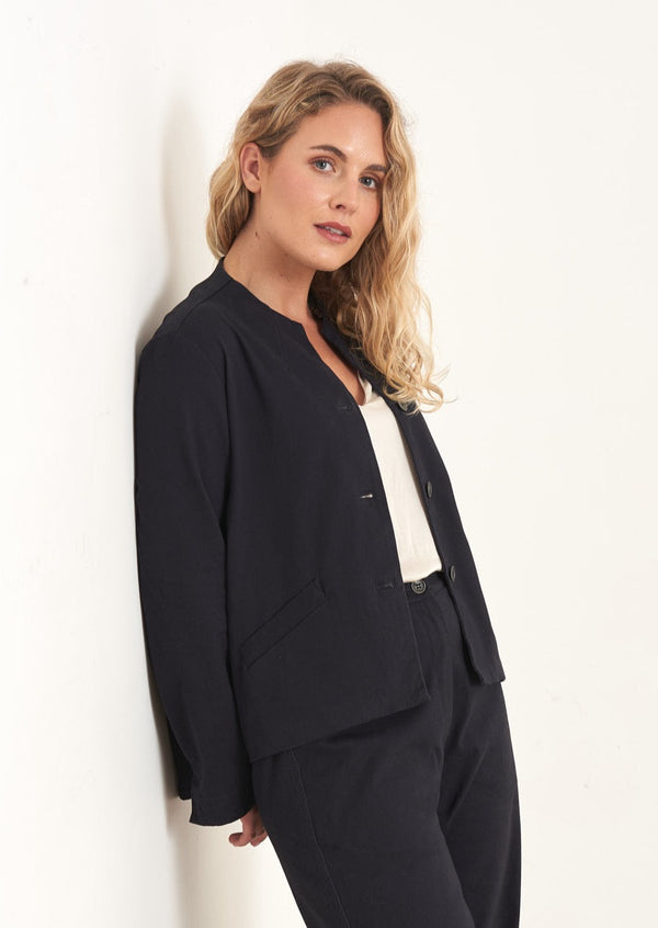 Blue black cotton jacket