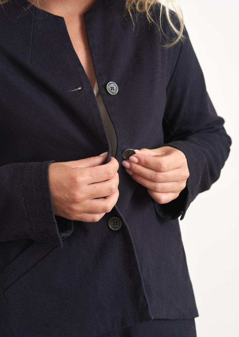 Blue black cotton jacket