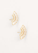 Crystal fan earrings