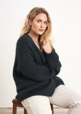 Dark blue chunky cardigan