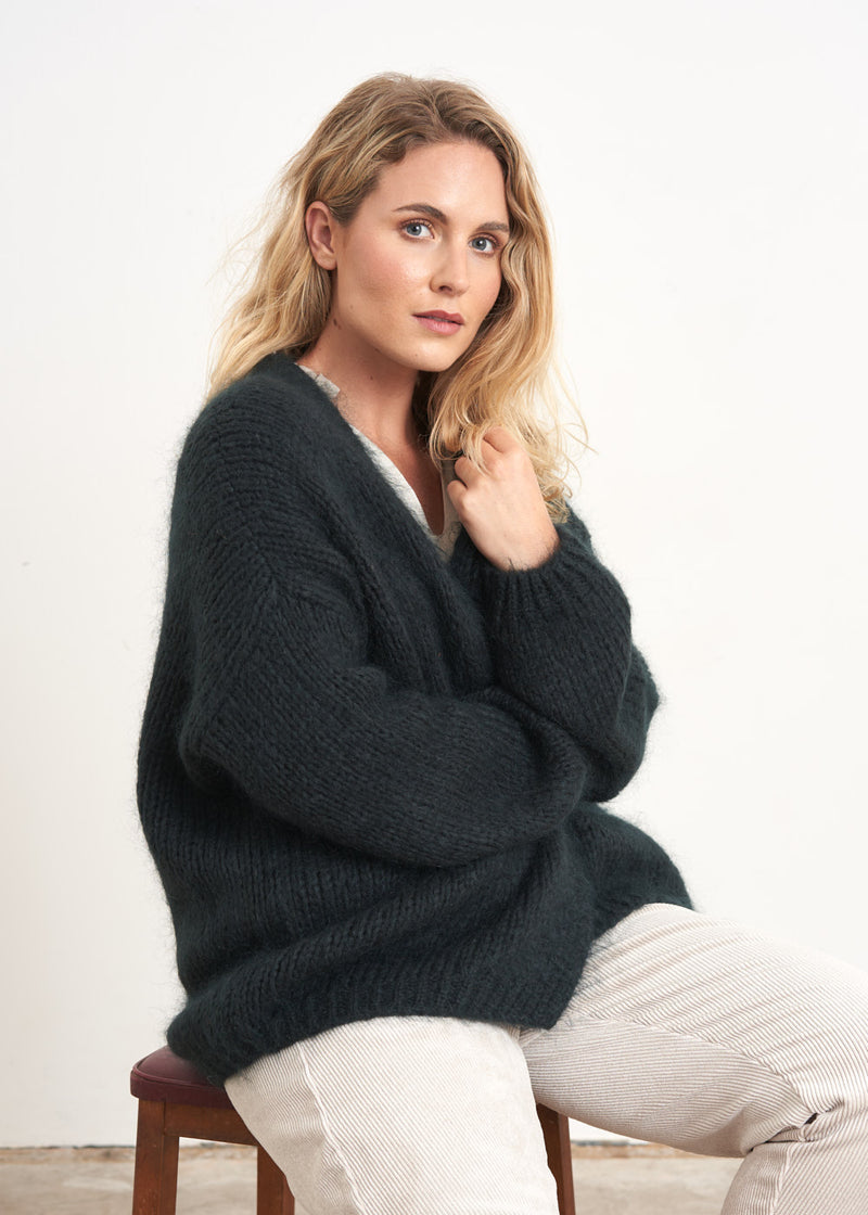 Dark blue chunky cardigan