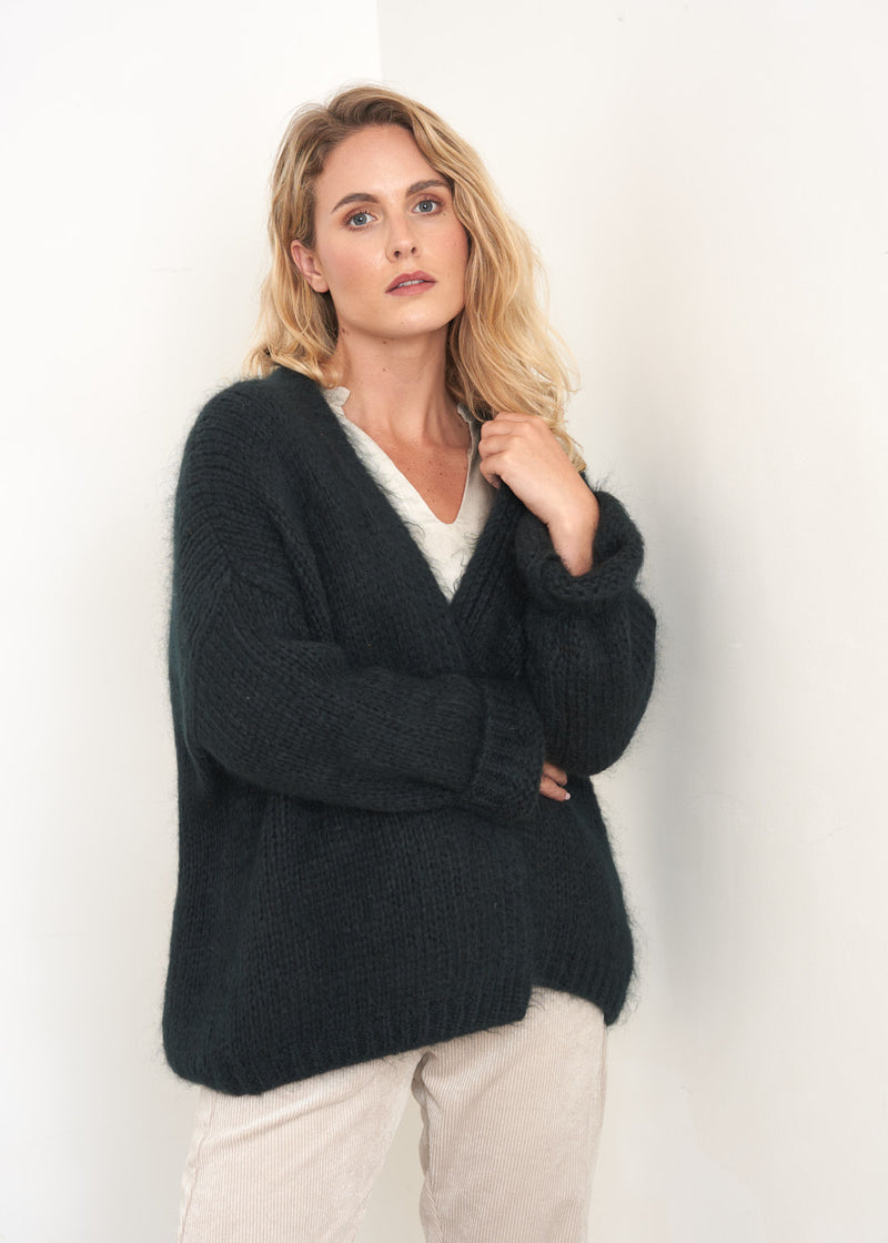 Dark blue chunky cardigan