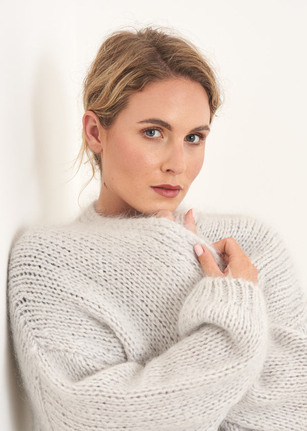 Pale grey chunky cardigan