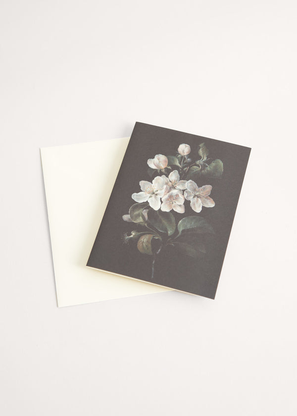 Greeting card with floral illustration