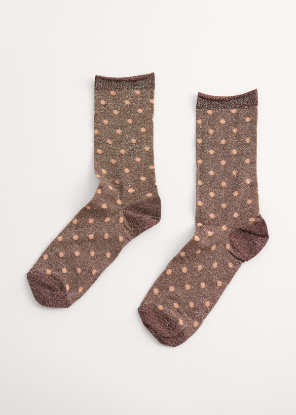 Glittery polka dot socks