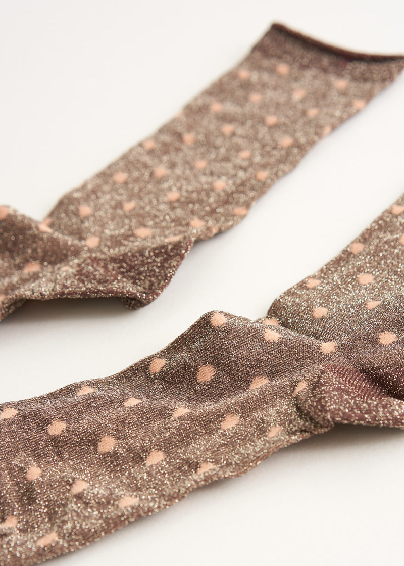 Glittery polka dot socks