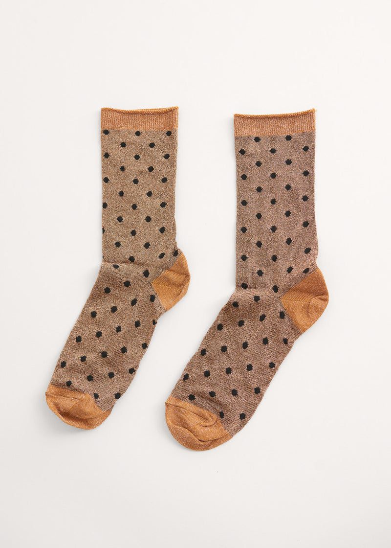 Glittery polka dot socks