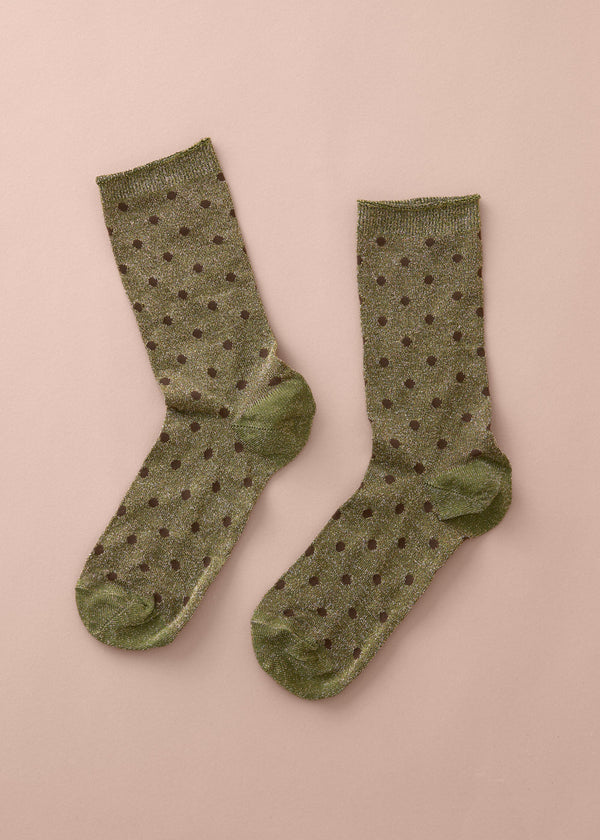 DONNA GLITTER SOCKS - GREEN