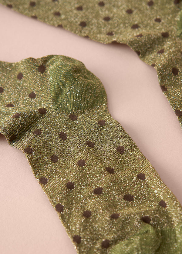 DONNA GLITTER SOCKS - GREEN