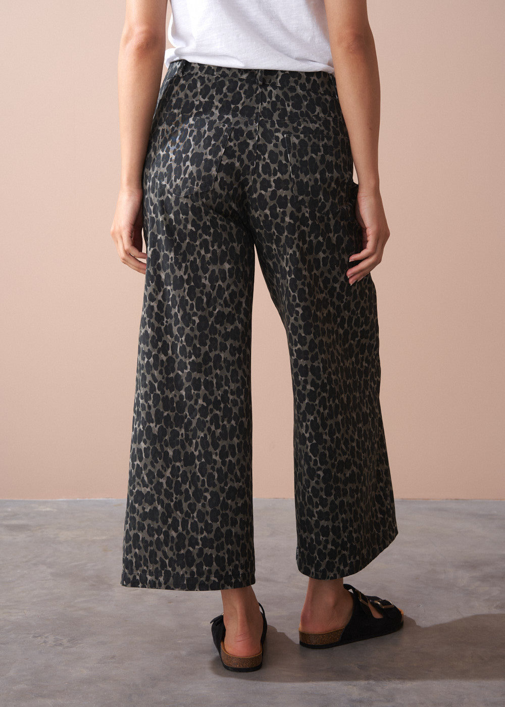 Duchess Leopard Trouser - Khaki | Bottoms | BUSBY & FOX – Busby & Fox