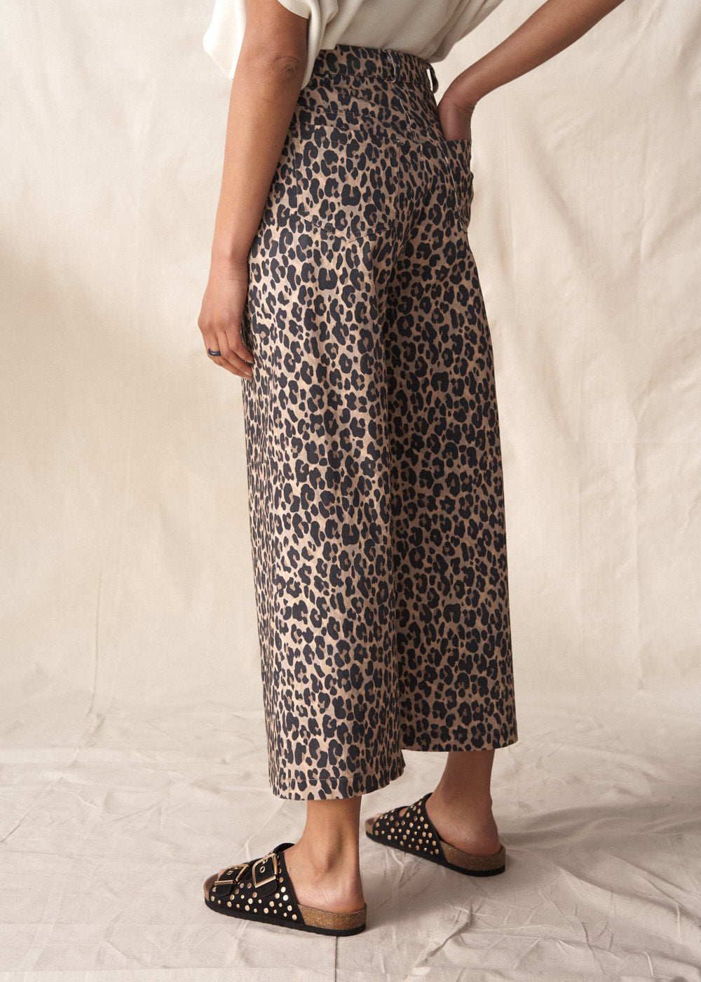 Duchess Leopard Wide Leg Trouser Bottoms BUSBY FOX
