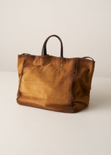 ELARA SUEDE TOTE BAG - CAMEL