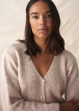 Soft textured oatmeal cardigan