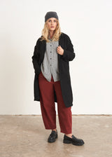 Rust red cotton trousers