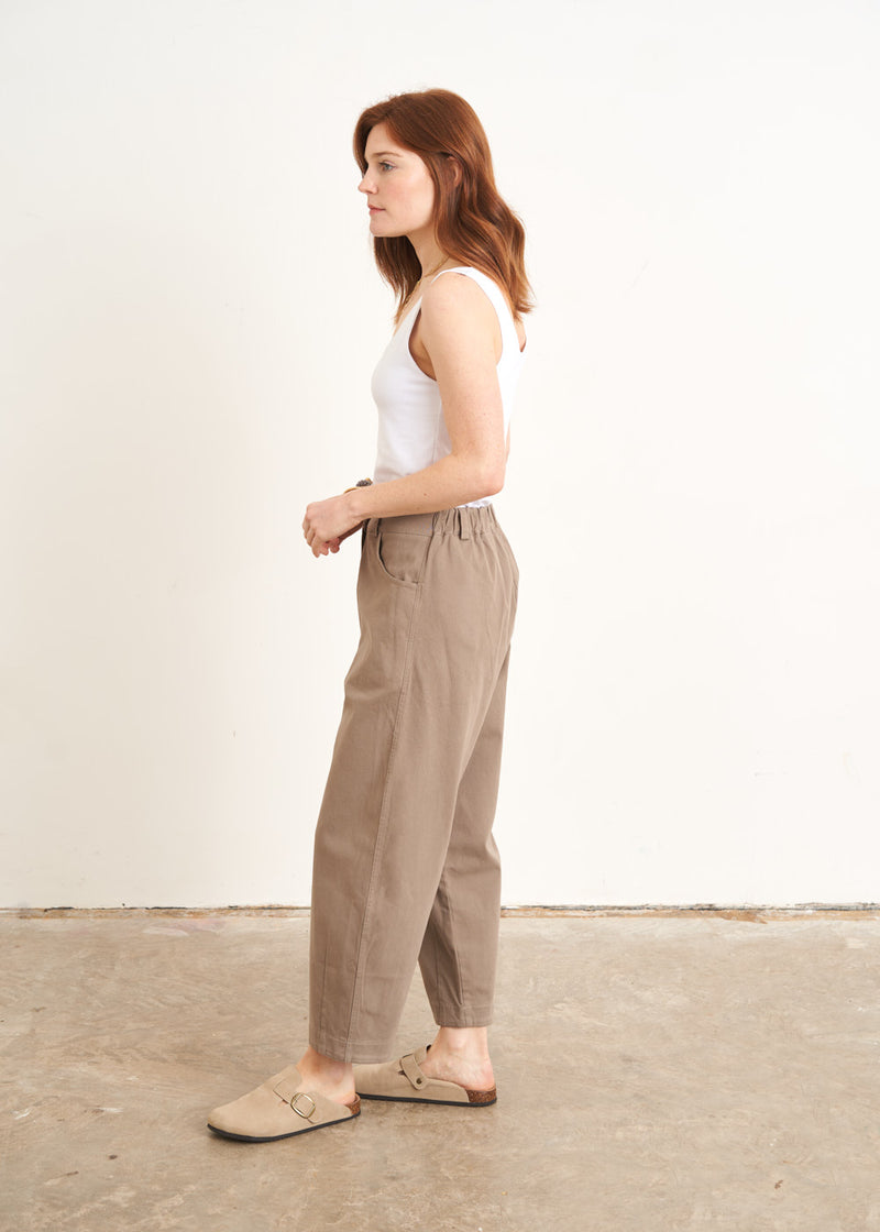 Pale brown cotton trousers