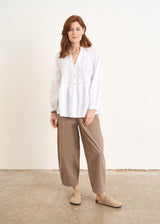 Pale brown cotton trousers