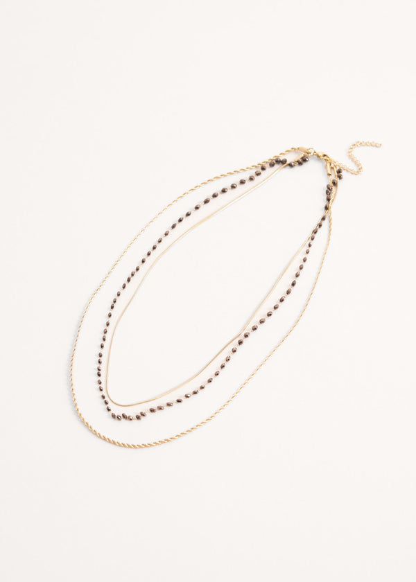 Multi chain layered necklace