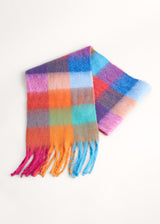 Multicoloured blanket scarf